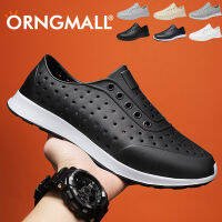 ORNGMALL Men Sport Sandals รองเท้า Croc สำหรับฤดูร้อนรองเท้าวุ้นรองเท้าแตะชายหาดกลวงรองเท้าแตะสีลูกอมกันน้ำรองเท้าแตะชายหาด (7สีขนาด36-45)