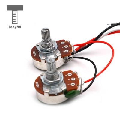 ；‘【； Tooyful Bass Wiring Harness Prewired 3 Way Toggle Switch 250K 1T 1V Pots For Electric Bass