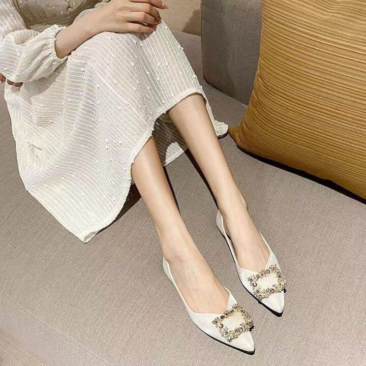 2023-spring-new-soft-bottom-pointed-toe-flat-single-shoes-womens-all-match-doudou-shoes-shallow-mouth-fairy-evening-wind-gentle-shoes