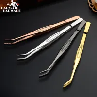 【YF】 22cm Silver/Copper/Gold/Black   Bar Tweezer Food Tongs