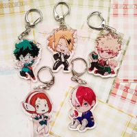 OPKNGER เครื่องประดับน่ารักการ์ตูน Todoroki สองด้าน Shouto พวงกุญแจ Prop Pendants My Hero Academia พวงกุญแจอะคริลิค