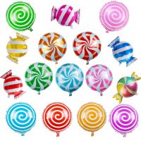 【DT】hot！ 1/3/5PCS Foil Balloons  round windmill lollipop globos happy Birthday balloons Decoration Kids