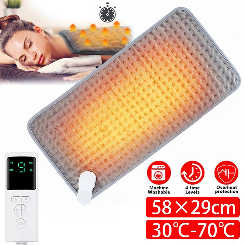 Electric Heating Pad Timing Massager Heating Blanket for Neck Back Pain  Relief Heat Therapy Winter Warmer