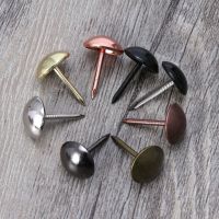 100pcs Antique Brass Upholstery Nails Furniture Tacks Pushpins Hardware Decor