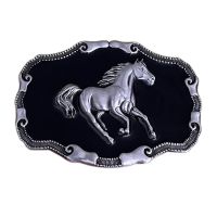 Black Belt Buckle for Men Western Cowboys Wild Horse Bull Head Zinc Alloy Metal Ebillas Para Cinturones De Hombre