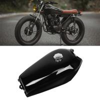 รถจักรยานยนต์ Universal Bright Black Retro Fuel Gas Tank พร้อมฝาครอบสวิทช์ Fit สำหรับ Honda CG125