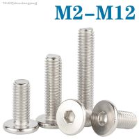 ◘ﺴ 5-50pcs M2 M2.5 M3 M4 M5 M6 M8 M10 M12 304 Stainless Steel Hex Hexagon Socket Ultra Thin Flat Wafer Allen Head Bolt Screw