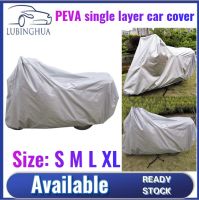 LHUA Motorcycle Cover Silver Outdoor Bike Cover Rain UV Dust Protection XXL