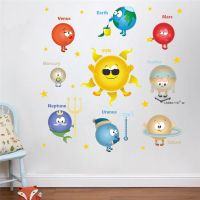 Cartoon Planets Of Solar System Wall Sticker For Kindergarten Classroom Kids Room Home Decoration Nursery Mural Art Wall Decals Wall Stickers  Decals