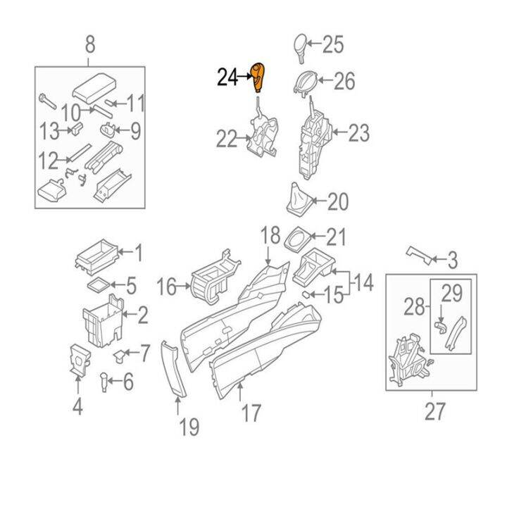 8x-shift-head-5-speed-gear-shift-knob-manual-shift-ball-stick-for-honda-civic-2006-2011-54102-sna-a02