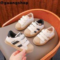 guangshop Vintage Trendy Girls &amp; Boys ผ้าใบรองเท้าสบายๆ Velcro Anti-Slippery Soft Sole เด็กรองเท้าเด็กวัยหัดเดิน0-8ปี T22N06CC-144