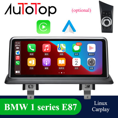 AUTOTOP 10.25 "ระบบลีนุกซ์ Apple ไร้สาย Carplay Android Auto สำหรับ BMW 1ชุด E81 E87 E82 E88 CCC IDrive กล้องยูเอสบีมัลติมีเดีย87Tixgportz