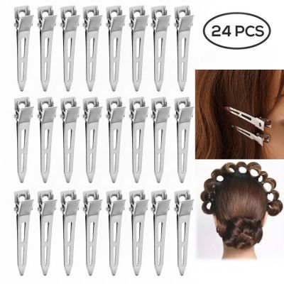 【LZ】 24PCS Salon Fixed hair Styling Hairdressing Tools Hair Clip No Bend Seamless Makeup Clip