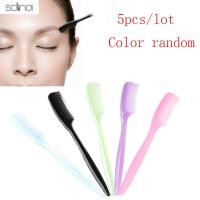 SDINA ขนตาต่อขนตาปลอมแบบสุ่มสีสำหรับยกคิ้วอุปกรณ์เครื่องสำอางหวีแปรงพลาสติกหวีเล็กหวี Peralatan Rias เครื่องมือความงาม