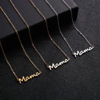 Rinhoo Mama Charms Letters Necklace Pendants Word Initial Love Alphabet Mother Necklaces for Thanksgiving Mother 39;s Day Gifts