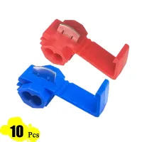 10 piece Blue/Red Car Quick Connection Clip Wire Terminals Lossless Joint Wiring deduction