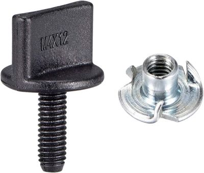 Keszoox M4 x 12mm Thumb Screw Bolt with T Nut Hand Driven Spade Nylon Plastic Screws Metric Thread for RC Model Aircraft 5 Pcs