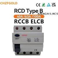 Wholesale High Quality RCCB 3 Phase Residual Current Type B Circuit Breaker 4 Pole for Ev Charger