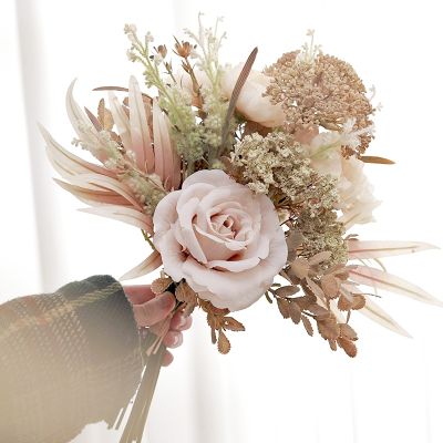 【CC】 Pampas Artificial Flowers for Wedding Decorations Centerpiece Bouquet Big Fake Table Room Arrange