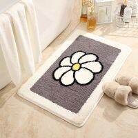 Floral Patter Bathroom Mat Anti-slip Bath Carpets Doormat For Toilet Absorbent Floor Rug Beside Bathtub Wash Basin Washable