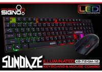 [ส่งเร็วพิเศษ!] SIGNO Illuminated Keyboard &amp; Mouse ชุดเมาส์คีย์บอร์ดเกมมิ่ง รุ่น SUNDAZE KB-712+GM-112