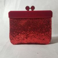 MIUMIUˉExquisite Red Coin Purse Holding Red Sequin Bag Coin Purse Clutch