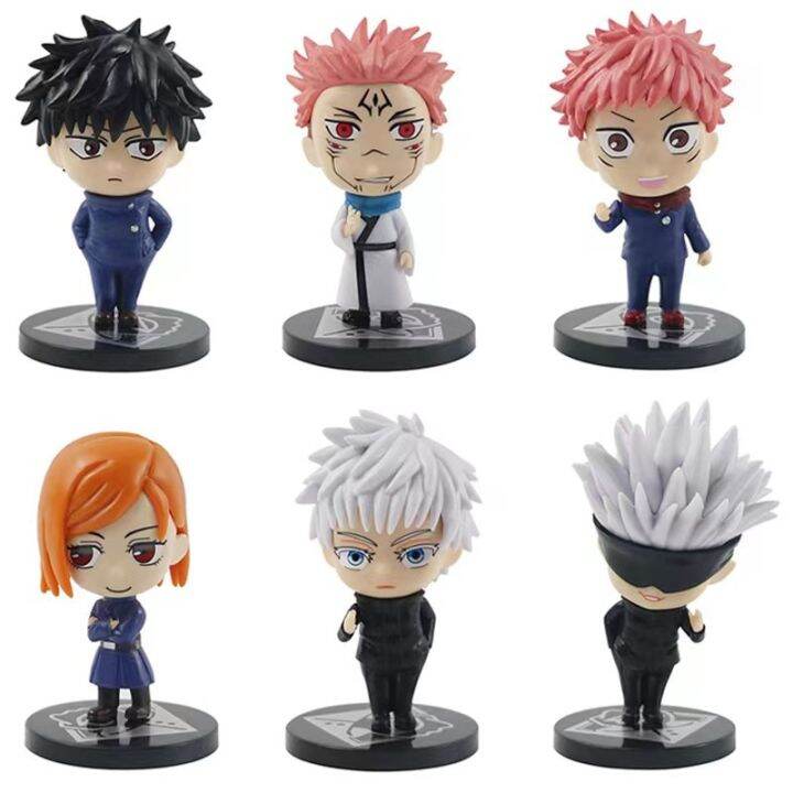 6pcs Set Anime Jujutsu Kaisen Gojo Satoru Kugisaki Action Figures 