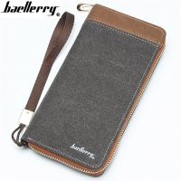 Baellerry Men Wallets Multifunction Male Clutch Coin Pocket Long Zipper Design Canvas Wallets Big Capacity Purse Phone Bag