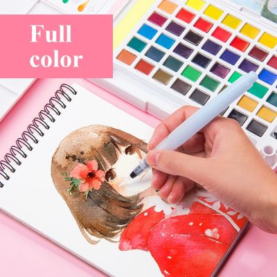 SAKURA 12/18/24/30/36/48/60/72 Colors Solid Watercolor Integrated Set Portable Watercolor Pigment For Beginner Painting Drawing