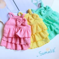 Pet Clothes Spring Summer Thin Dog Skirt Candy Color Layer Dress Dog Clothes Small Dog Cute Pet Clothing Dog Accessories Dresses