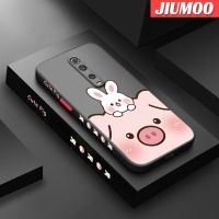 เคส JIUMOO สำหรับ Xiaomi MI 9T Pro Redmi K20 Pro การ์ตูนน่ารักหมูลูกกระต่ายดีไซน์ใหม่ขอบสี่เหลี่ยมฝ้าเคสมือถือกันกระแทกแข็งปลอกซิลิโคนคลุมทั้งหมดป้องกันเลนส์กล้อง