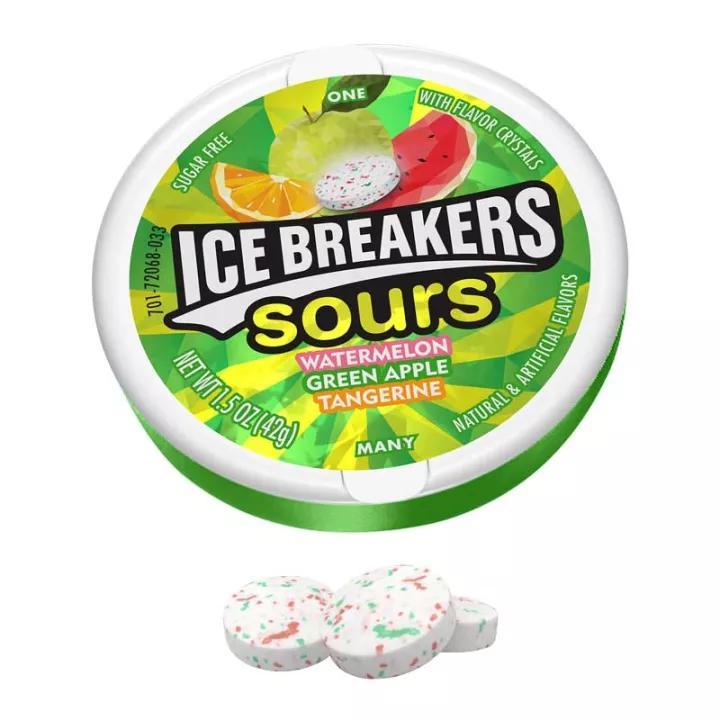 Ice Breakers Sugar-Free Sours Candy - Watermelon x Green Apple x ...