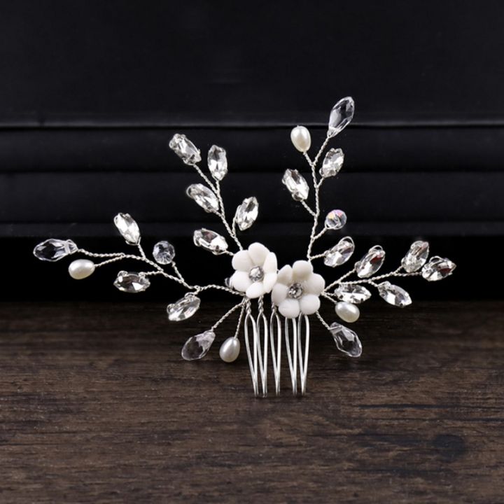 หวีเจ้าสาวผู้หญิงเครื่องประดับดอกไม้-handmade-อุปกรณ์เสริมงานแต่งงาน-elegant-headpieces