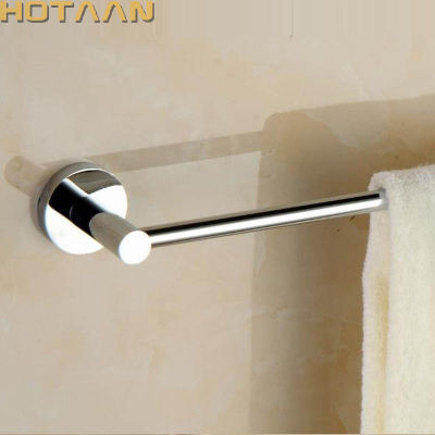 2021Bathroom Round Bath Towel Bar Solid Brass Material Chrome Quality Wall Mounted Towel Rail Holder Toilet Bar Bathroom Products