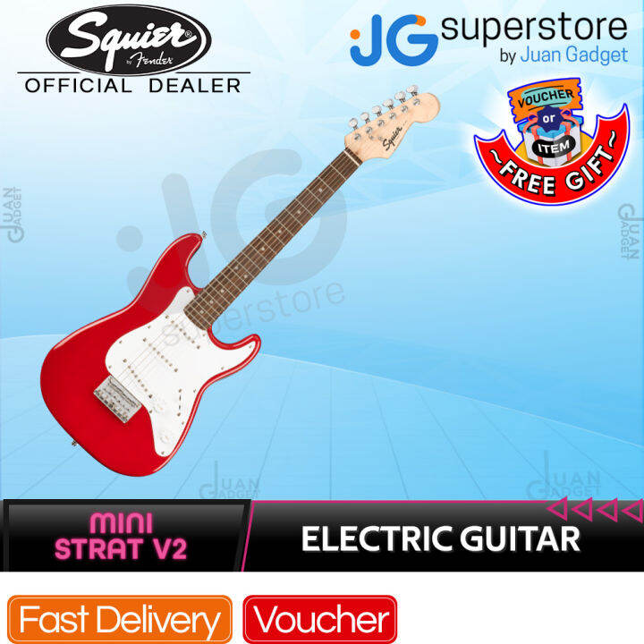 Squier by Fender Mini Stratocaster V2 Electric Guitar Standard Single