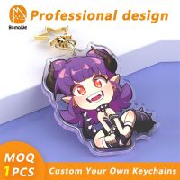 【CW】✠✢  Custom Logo Keychain Cartoon Pendant Photo Flash Transparent Printing Personality Holographic Anime Chains