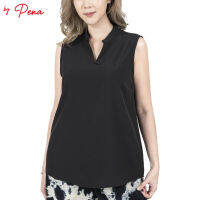 By Pena เสื้อเชิ๊ตลำลอง คอจีน แขนกุด BPSS082303