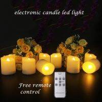 ☈✥ Flameless LED Candles Lights Battery Tea Lights With Remote Control Timing Brightness Breathing Flicker Adjustment Warm White Flickering Bulb Light For Wedding Table Outdoor (Ivory)