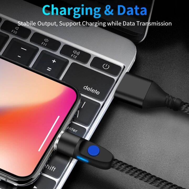 aufu-เคเบิลไมโคร-usb-แม่เหล็ก-type-c-สำหรับ-iphone12-xs-max-xr-สายเคเบิล1m-2m-3a-สายชาร์จเร็ว-type-c-สายชาร์จแม่เหล็ก