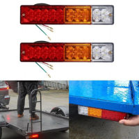 ?คลังสินค้าพร้อม?ไฟท้ายรถบรรทุกรถบรรทุก20LED ไฟท้ายรถพ่วง12V-24V สัญญาณไฟไฟรถบรรทุกเตือน2ชิ้น