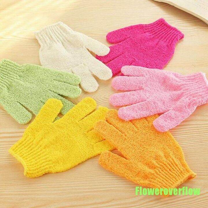 fjf-5-pair-shower-bath-gloves-exfoliating-wash-skin-spa-massage-scrub-body-fht