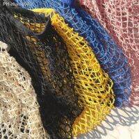 Portable Reusable Grocery Bags Fruit Vegetable Bag Washable Cotton Mesh String Organic Organizer Handbag Short Handle Net Tote