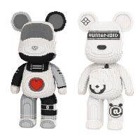 บล็อคก่อสร้าง Bearbrick 36000ชิ้นแบบสร้างสรรค์ตกแต่งบ้านโมเดลการ์ตูนประกอบ3D อิฐวิเศษสำหรับของขวัญวันเกิดเด็ก