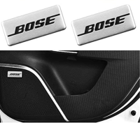 ราคต่อ 2 ชิ้น โลโก้ บอส ติด แต่งลำโพง รถยนต์ ทั่วไป BOSE Emblem Plate Square Bose Speaker Emblem Set of 2 for toyota nissna mitsubishi benz bmw hyundai daihatsu honda maserati porsche