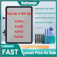 Redsange 10.9 "หน้าจอสัมผัสสำหรับ iPad Air 4 4th Gen 10.9" 2020 A2325 A2324 A2072หน้าจอสัมผัส A2316อะไหล่จอแสดงผล (หน้าจอสัมผัสของ iPad เท่านั้นไม่หน้าจอ LCD)