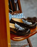 Penny Loafesr รองเท้าหนังโลเฟอร์ สี Black - London Brown