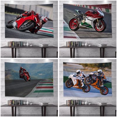 【CW】▼┅  Hanging Wall Fashion Tractor Background Student Dormitory Bedside Decoration Room Bedroom Motorcycle Tapestry