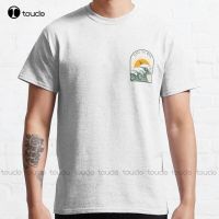 New Start The Wave - Ocean Design Classic T-Shirt Orange Shirts For Cotton Tee Shirt Xs-5Xl Unisex Fashion Funny Tshirt