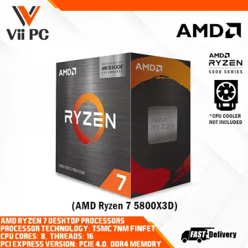 AMD Ryzen 7 5800X3D Vermeer 3.4GHz 8-Core AM4 Boxed Processor Cooler Not  Included