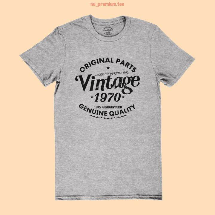 การออกแบบเดิมเสื้อยืดลาย-vintage-original-1970-เสื้อวันเกิด-เปลี่ยนปีได้-ไซส์-s-2xls-5xl